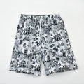 Men's floral printed five-point swimming trunks in free size made of polyester