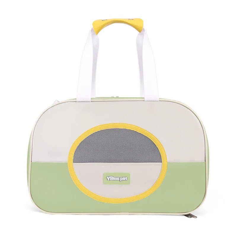 Outdoor portable foldable cat backpack in Oxford cloth with 15 jin capacity shown in blue colour option