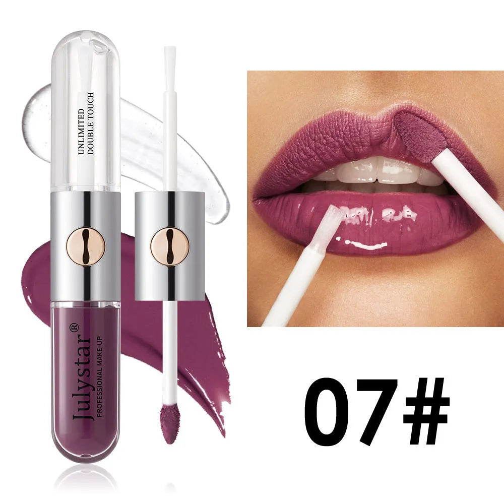 Women's lasting lip gloss tube in 6ml size with colour options 01Style to 09Style