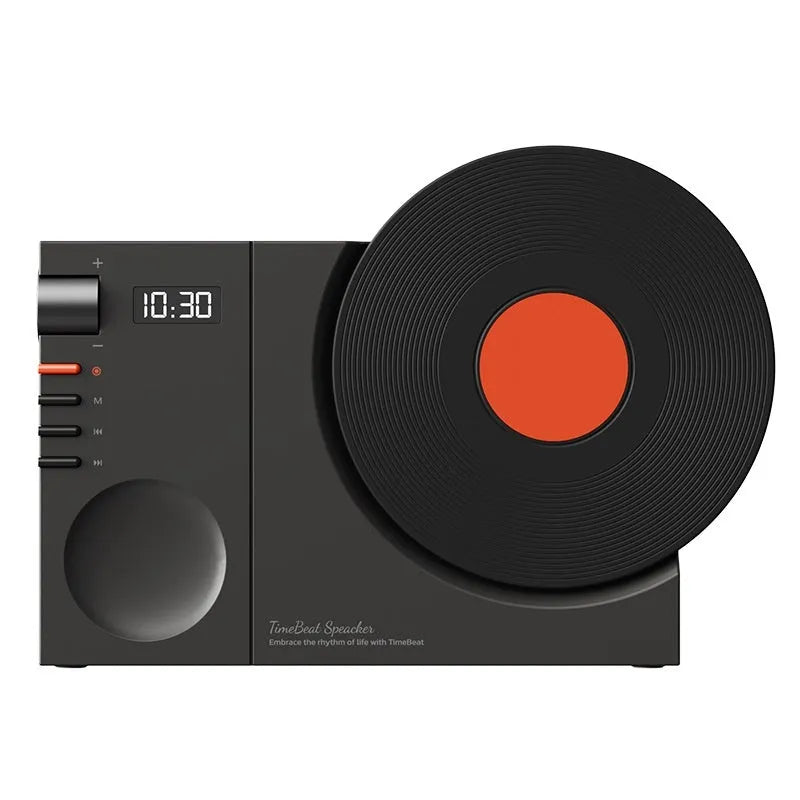 Obsidian Black mini Bluetooth speaker with matching gift bag and greeting card.