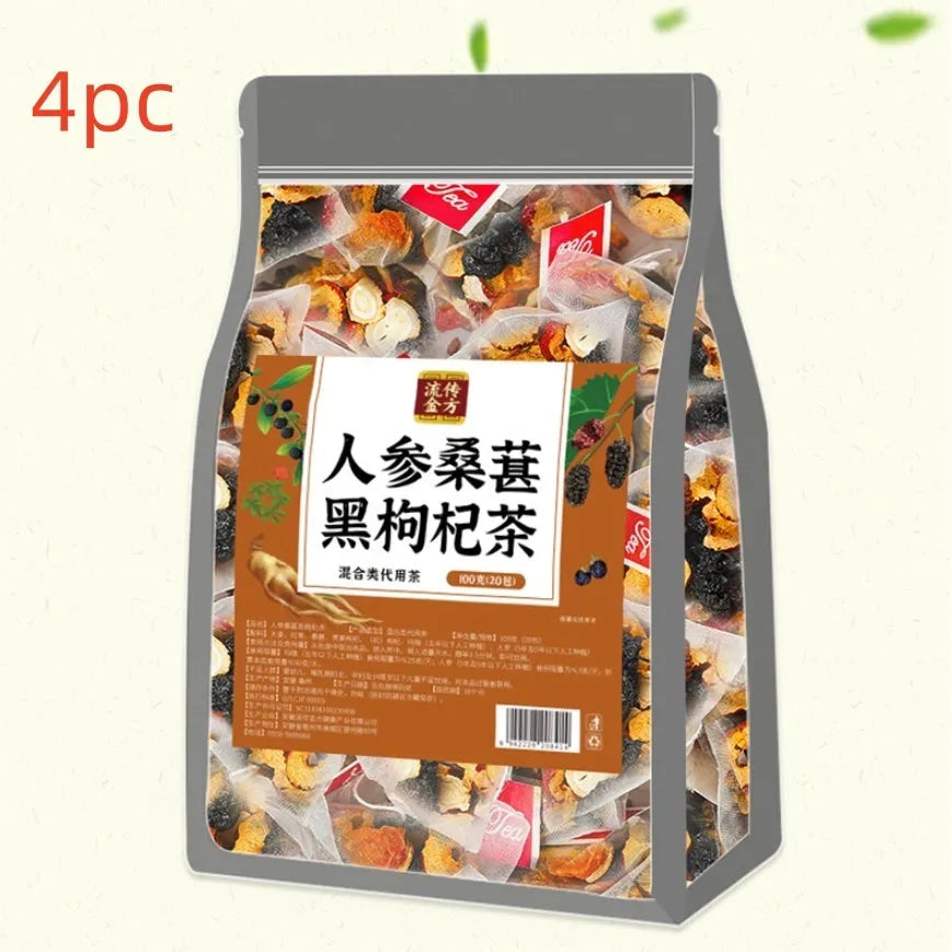 Ginseng Black Wolfberry Tea 40 individual sachets herbal supplement