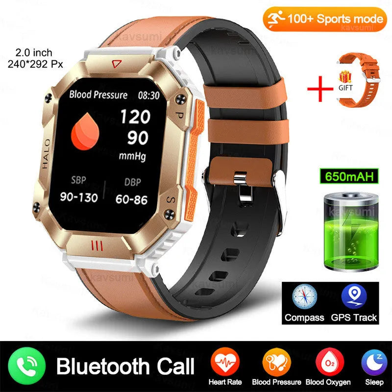 Android smart watch for women with GPS, titanium case, and a selection of band styles on display.