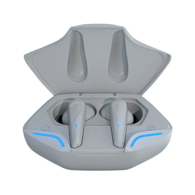 Wireless Bluetooth gaming headset with charging cabin in black, grey, white, or yellow colour options