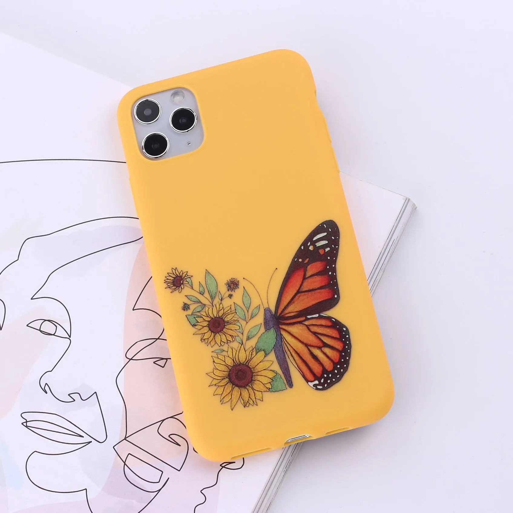Painted TPU mobile phone back cover case for Apple iPhone in multiple colour options.