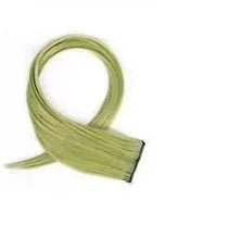 Long curly gradient hair extension patch in Aurora Purple colour, approx 60cm length.