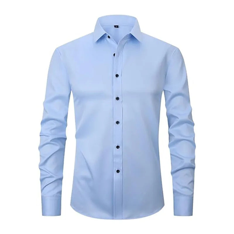 Men's stretch long sleeve work shirt in polyester fibre available in multiple colours and sizes S to 3XL