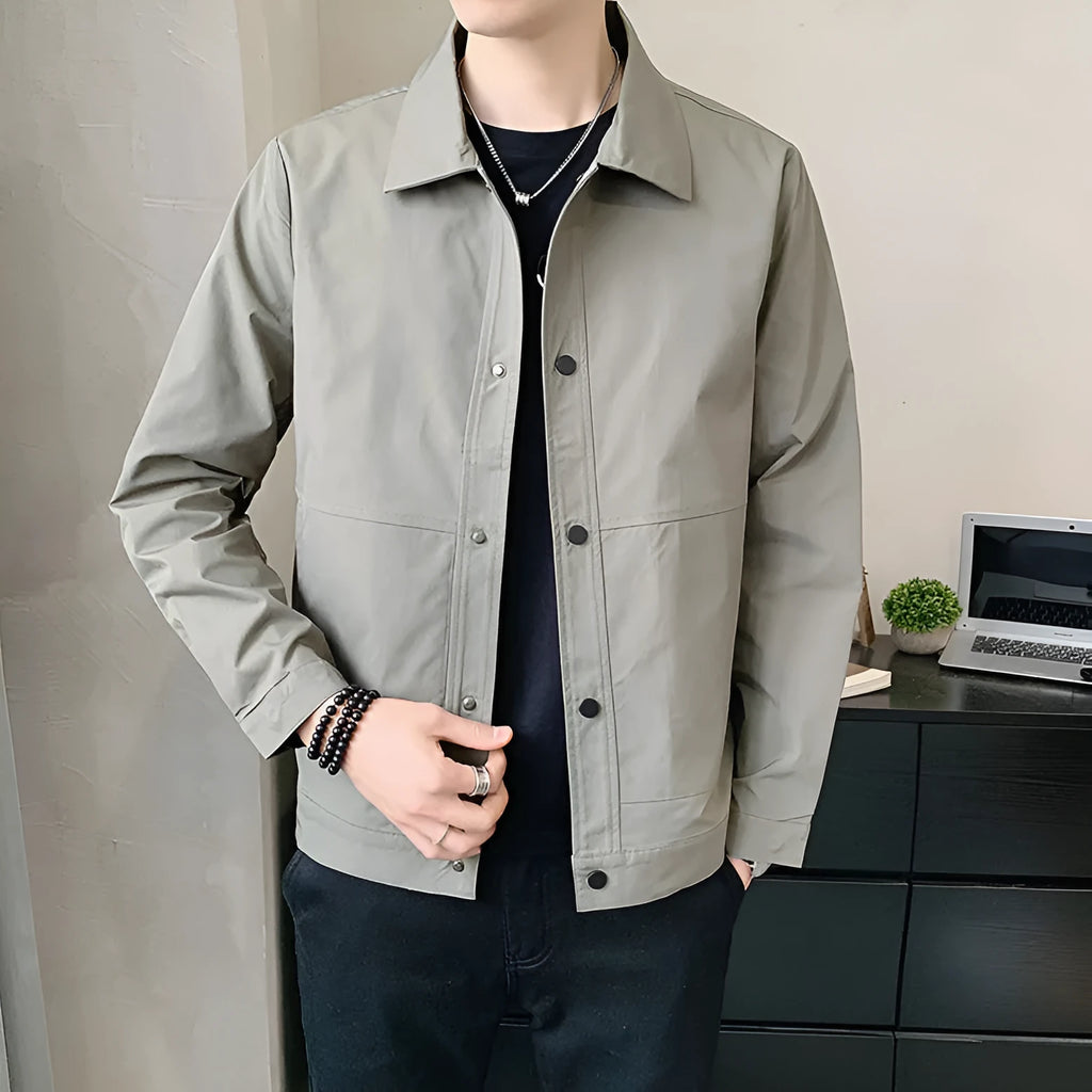 Men's thin single-layer Korean style jacket in polyester for spring and autumn wear