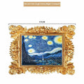 DIY oil painting kit with epoxy pottery paints showing Van Gogh Sunflowers design on canvas