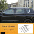 Mitsubishi Outlander window deflector set in engineering plastic with black or translucent options