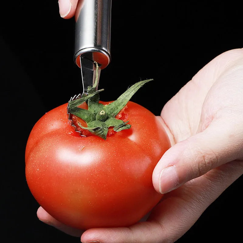 Stainless steel strawberry stem remover creative kitchen gadget modern minimalist design 410 stainless steel