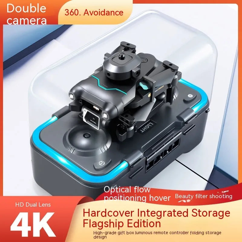Black S96 four-axis drone with obstacle avoidance and camera under 30cm size