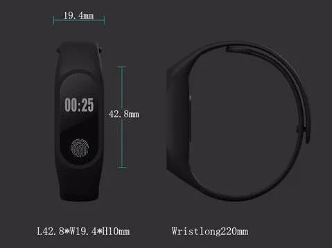 Motion intelligent hand ring in six colour options showing heart rate monitoring and Bluetooth features