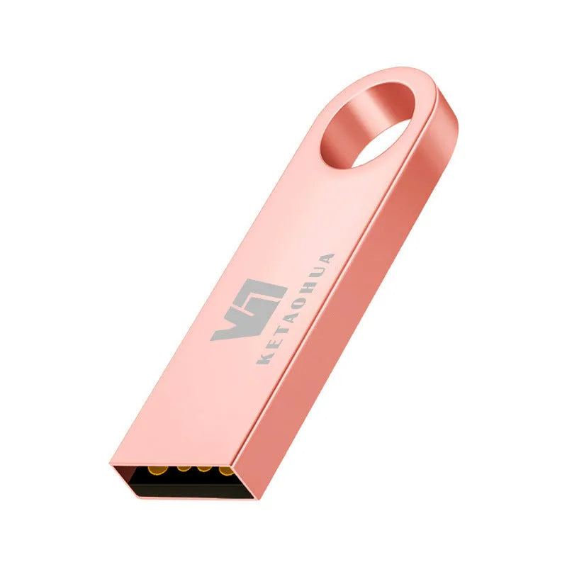 Silver metal car-shaped USB flash drive showing USB connector and compact size.