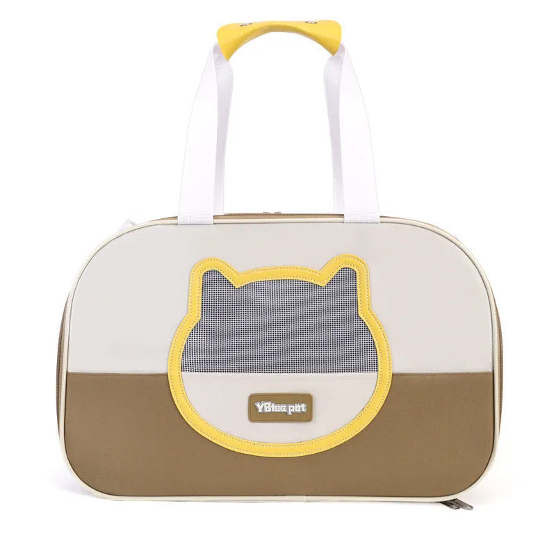 Outdoor portable foldable cat backpack in Oxford cloth with 15 jin capacity shown in blue colour option