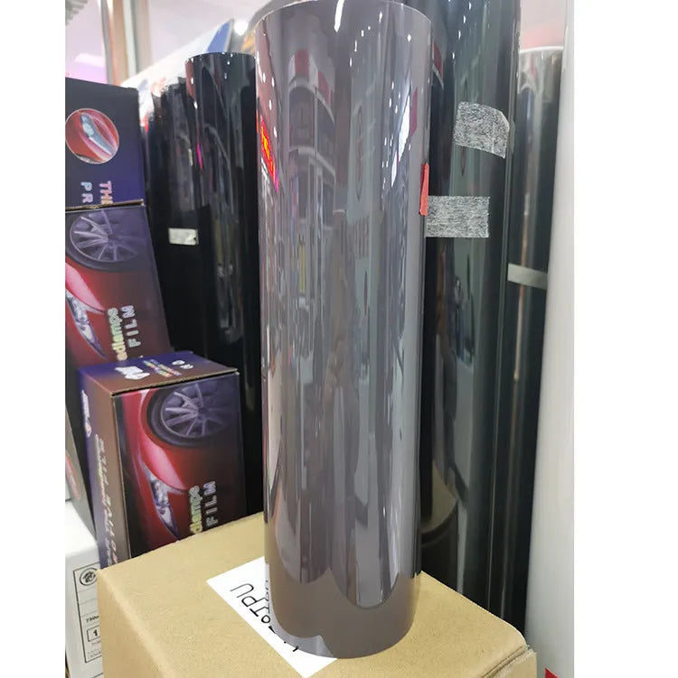 30cm wide TPU car lamp protective film roll for large LED lampshades in dark grey colour