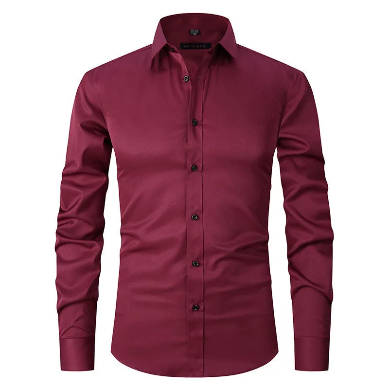 Men's stretch long sleeve work shirt in polyester fibre available in multiple colours and sizes S to 3XL