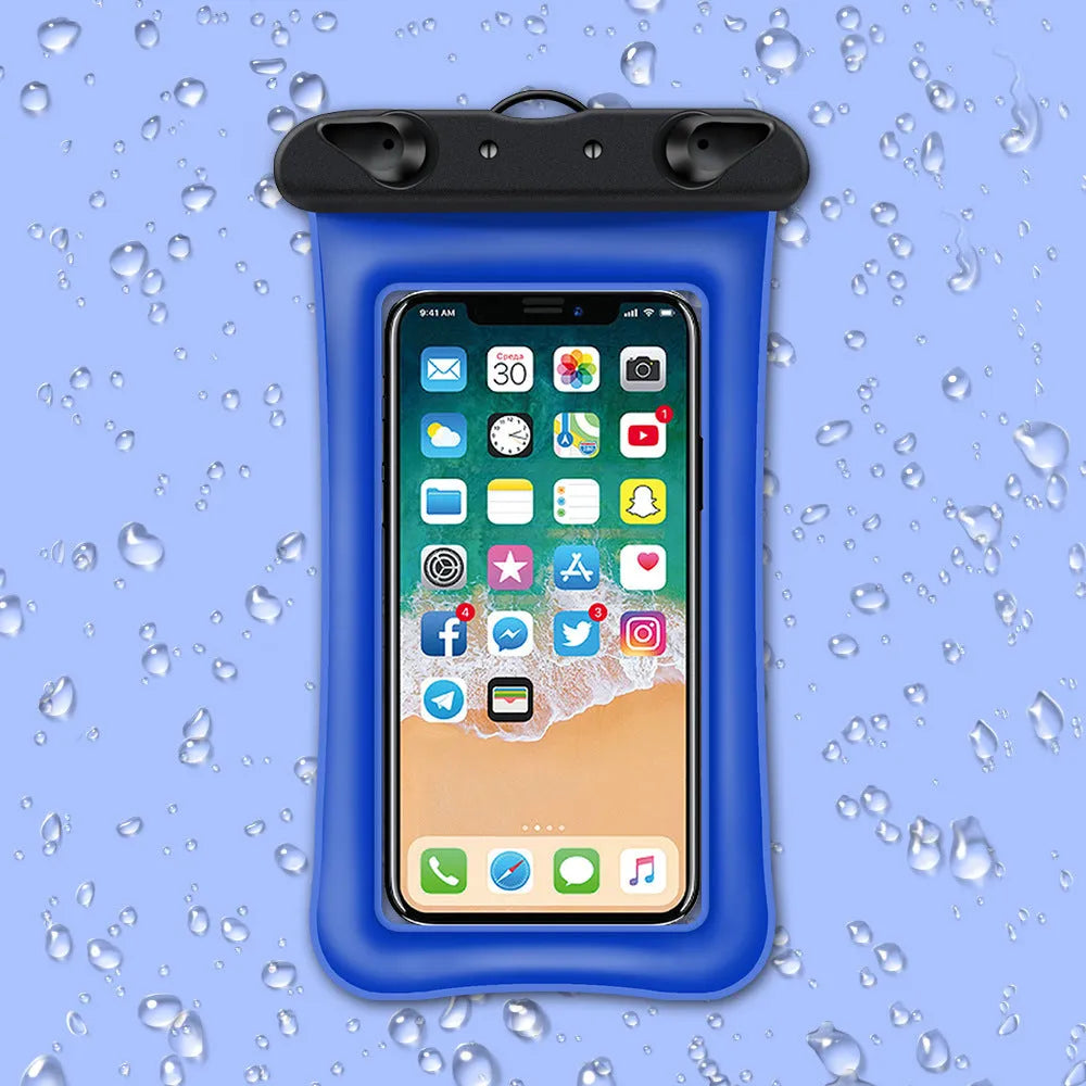 Waterproof phone pouch with 45cm rope in various colour options