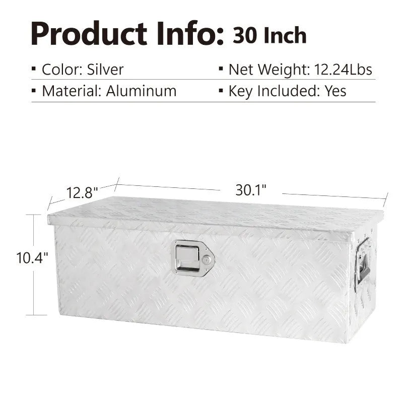 Black 26-inch aluminium alloy rolling tool case with wheels and pull handle.