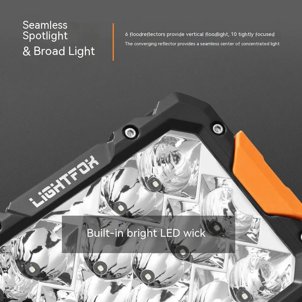 Black aluminium LED front bumper light bar for off-road vehicles with six high-power chips