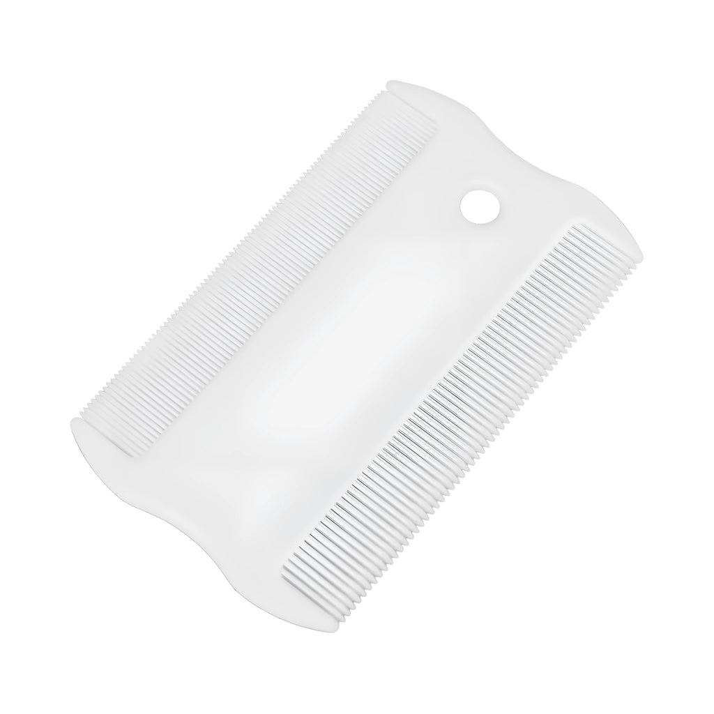 Small plastic pet flea comb with double-sided dense teeth for dog and cat facial grooming