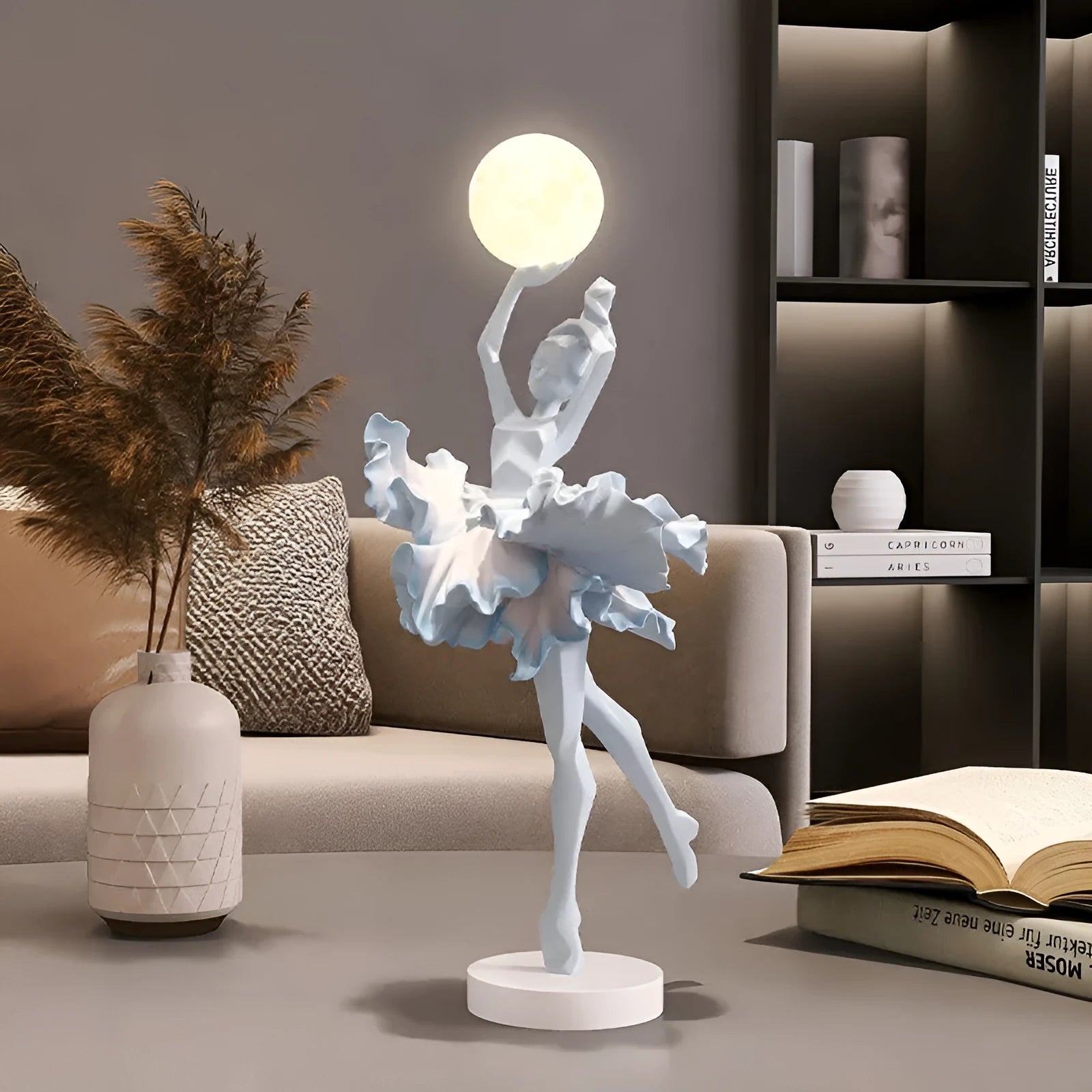 Art Girl Atmosphere USB rechargeable night light ornament in Black Gold colour