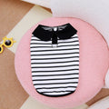 Striped pet T-shirt and skirt set for dogs and cats in summer cotton outfit