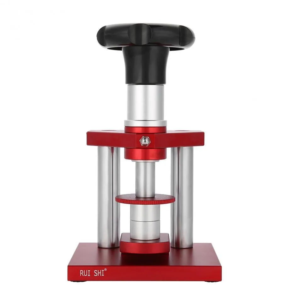 Watch spiral cap presser tool with set of 20 plastic moulds for back cover installation