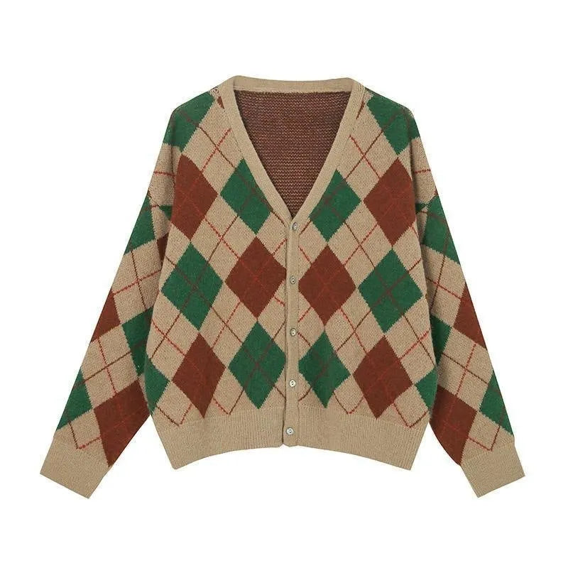 Casual pink knitted cardigan coat with regular sleeves, shown on a hanger.