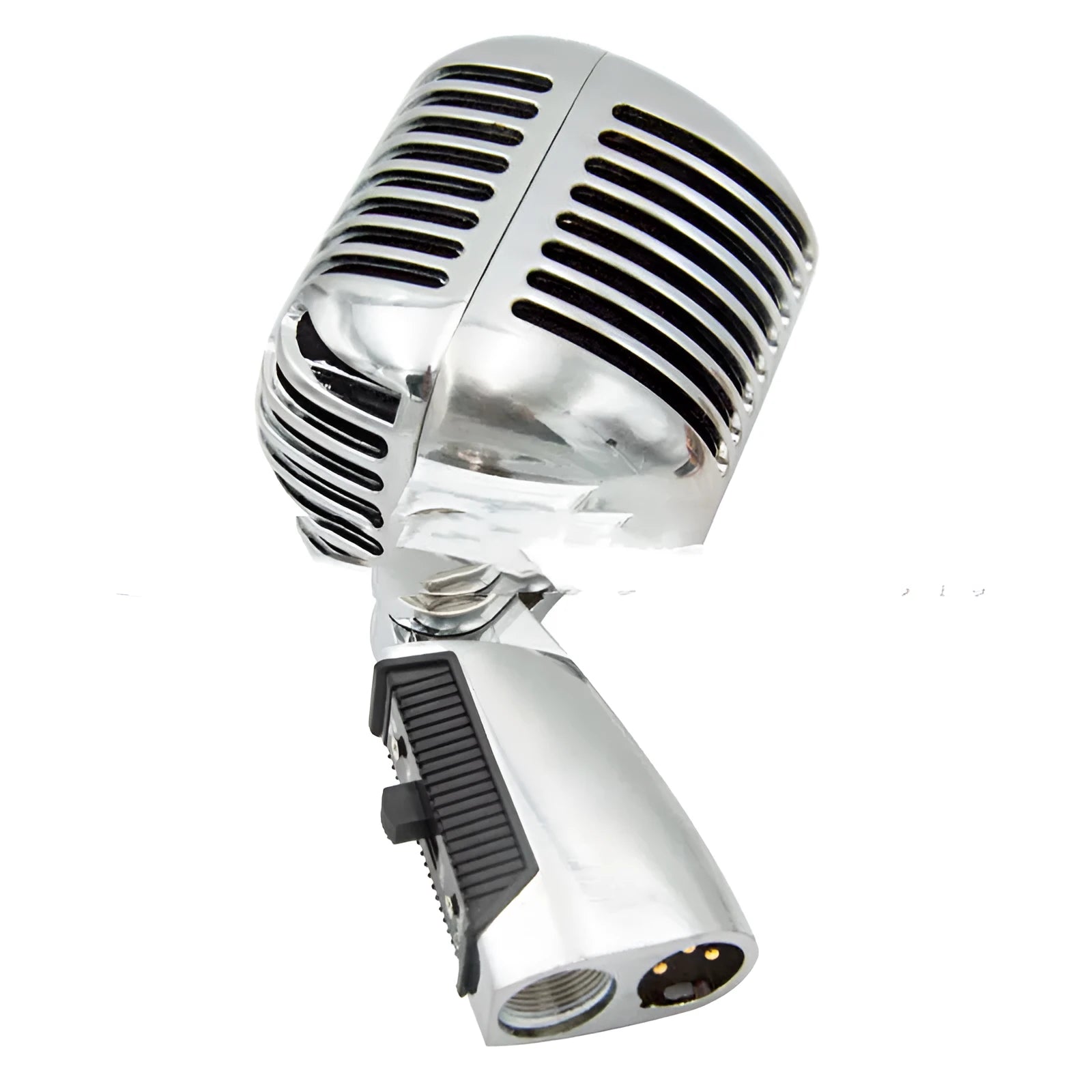 Silver classical retro all-metal dynamic stage microphone