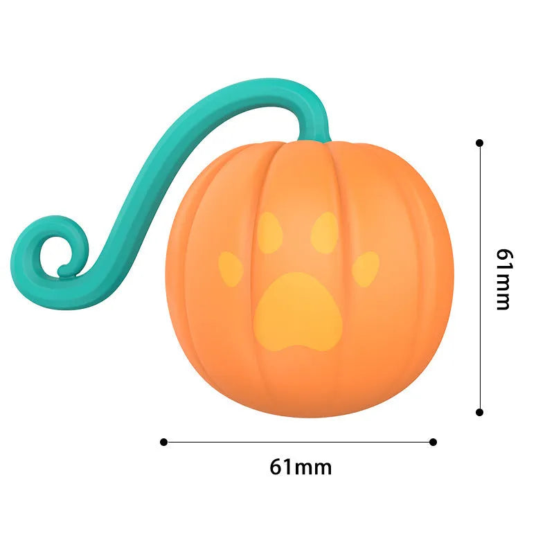 Electric cat toy ball with motion sensor and light up function in watermelon design