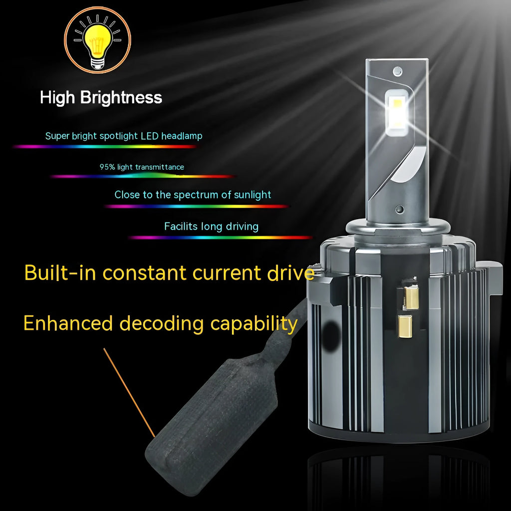 Volkswagen Golf 7 LED headlight bulb kit with aviation aluminium housing for low beam upgrade
