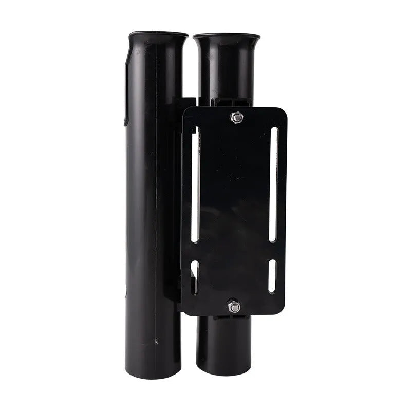 Motorcycle electric bicycle fishing rod rack with double-layer plastic frame construction