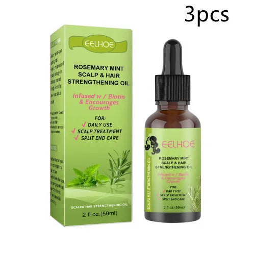 59ml bottle of Rosemary Mint Hair Growth Fluid for scalp massage and hair care
