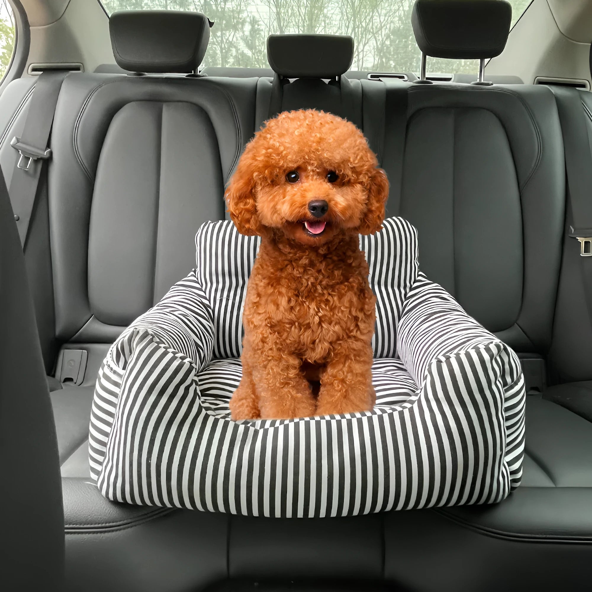 Pet sofa bed car nest striped dog bed 45x40x30cm cloth material raised sides