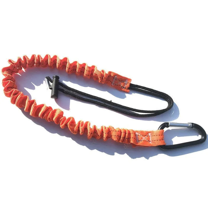 Orange 90cm fishing rod safety rope with polyester polypropylene construction for 10kg load protection