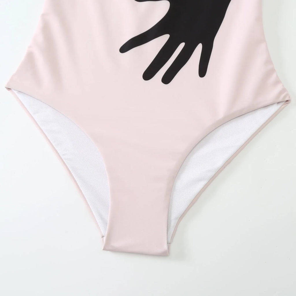 Women's polyester swimsuit bikini set with attached tulle skirt in S, M, L, XL sizes