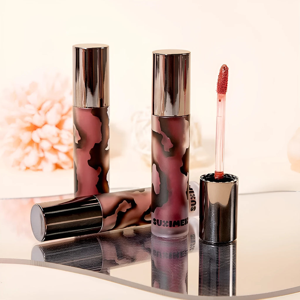 Lava Secret matte lipstick in five colour options including orange brown coffee and jujube red