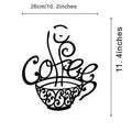 Black wrought iron wall craft with English letter silhouettes, modern decoration 26x28cm
