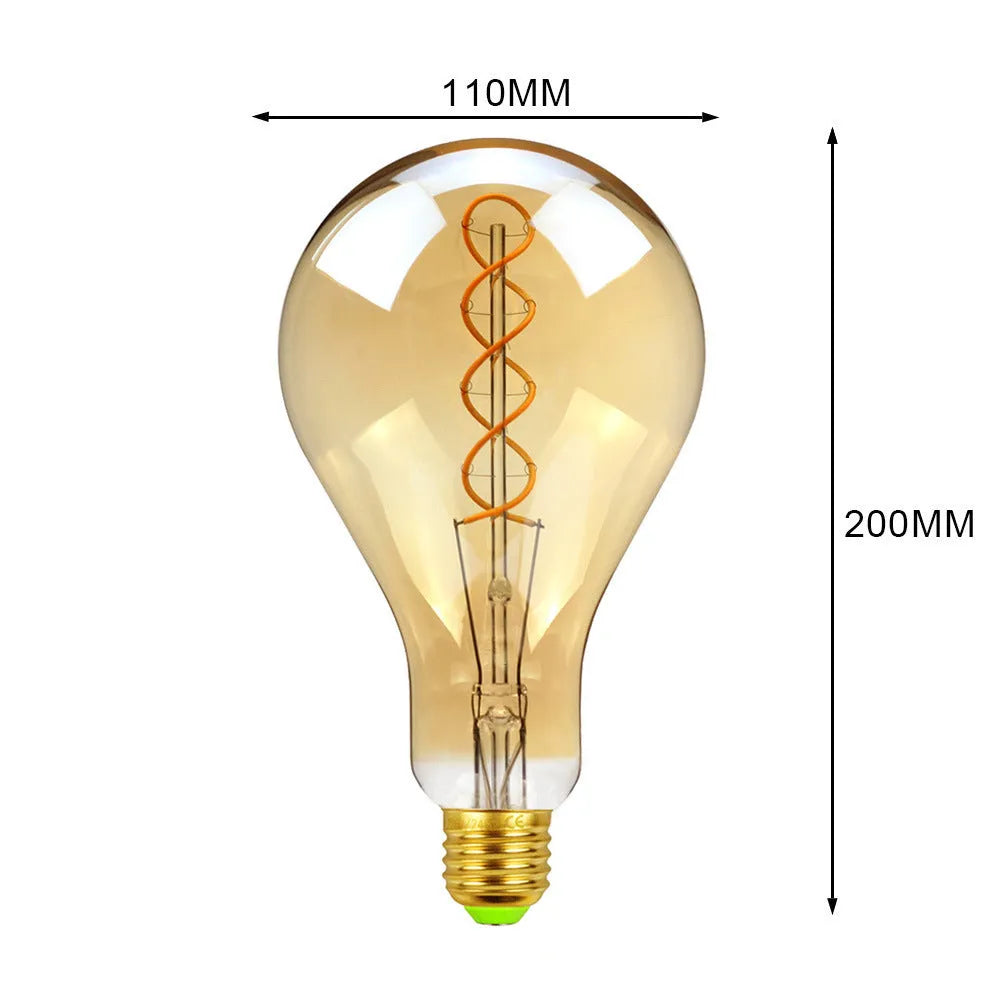 A110 double spiral gold LED soft light strip with 110x200mm dimensions