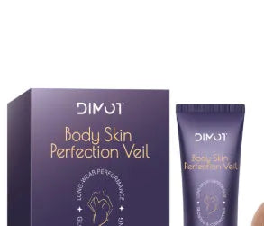 Waterproof body concealer cream bottle with application brush for tattoo and birthmark coverage