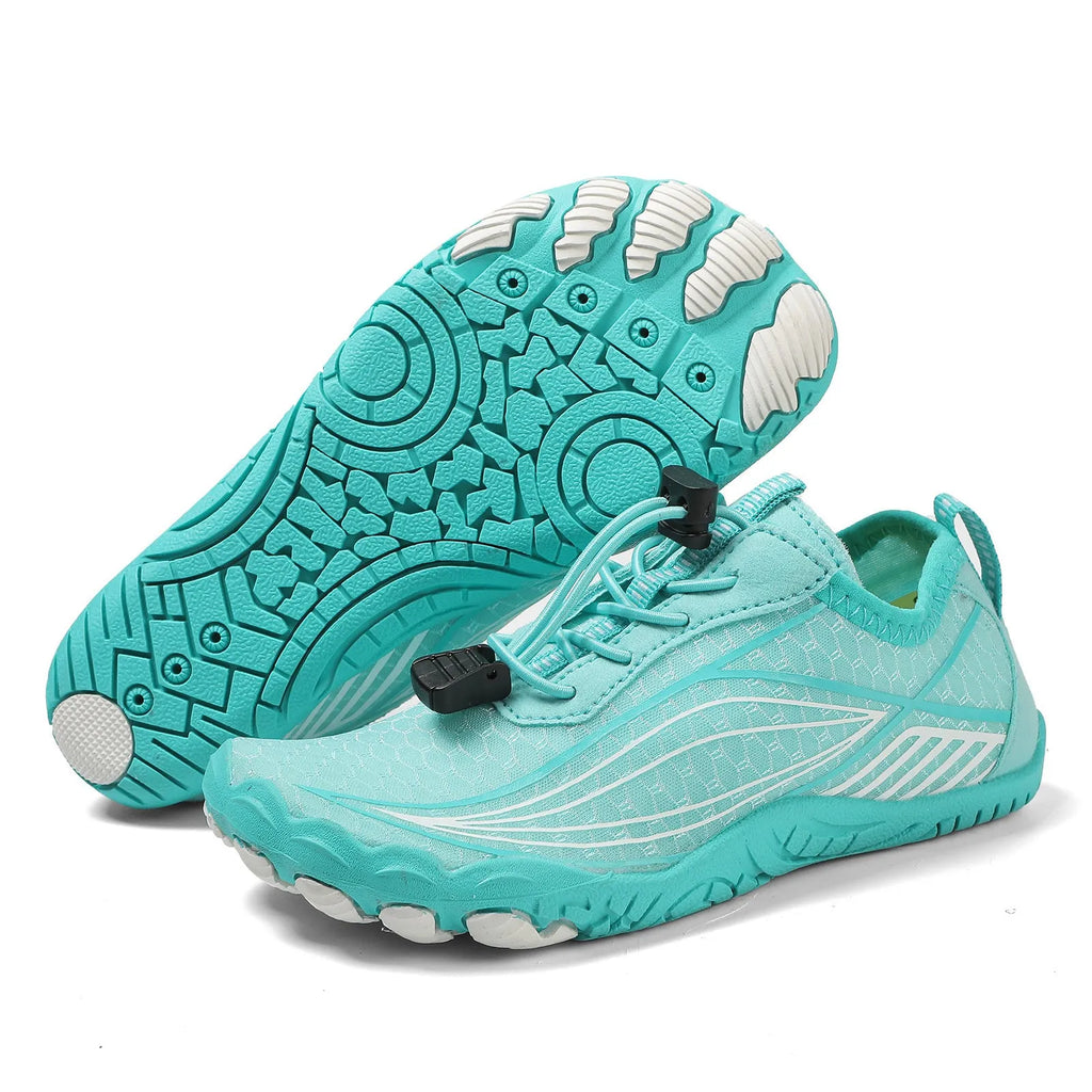 Children's wading swimming shoes with elastic closure and rubber sole in multiple colour options