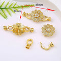 Small gold-coloured metal jewellery clasp for DIY necklace and bracelet making.