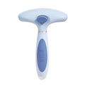 Stainless steel double row pet comb for dog grooming in light blue colour