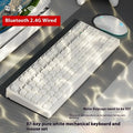 Office Game wireless mechanical keyboard showing 87-key and 108-key layout options in various colours