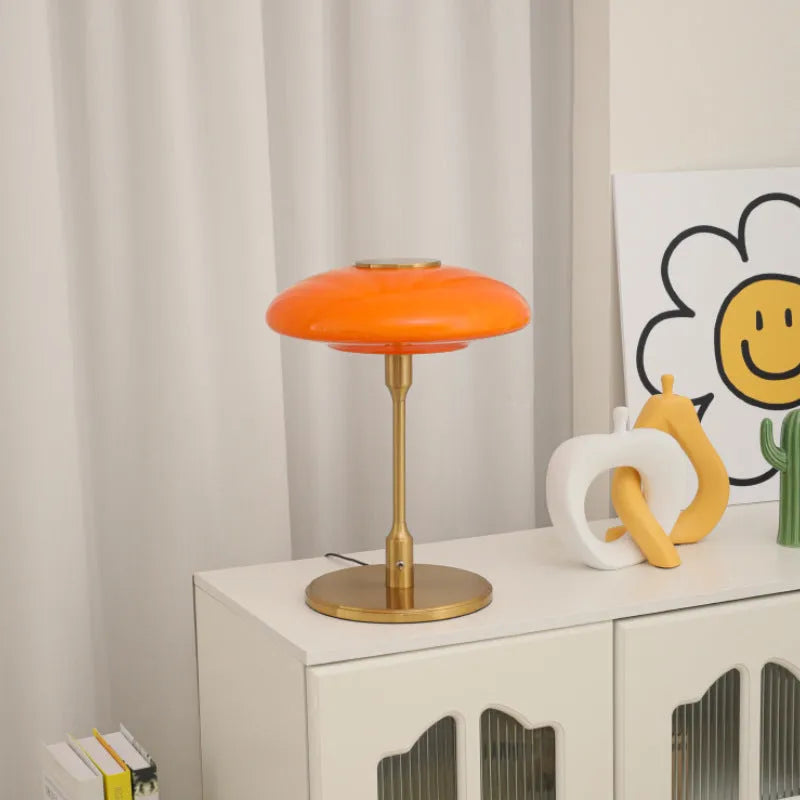 Vintage Korean-style nickel-plated bedside lamp in four colour options
