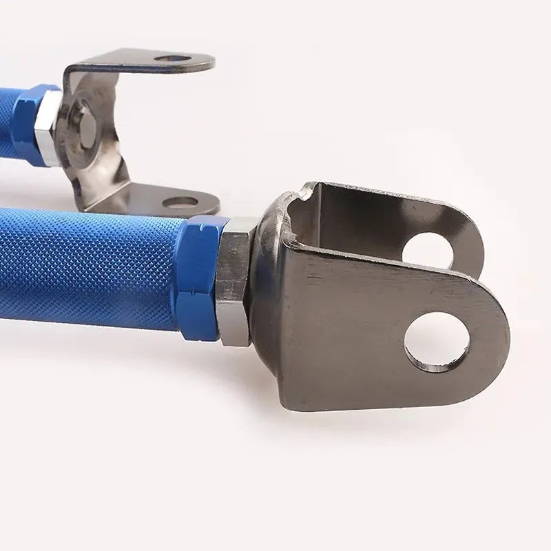 Blue aluminium alloy rear wheel recliner ES bone kit for Honda Civic EP3 suspension modification.