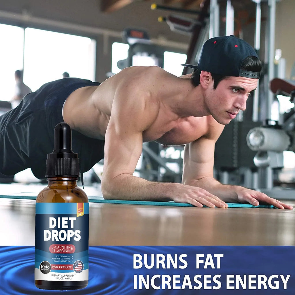 60ml ketone drops supplement bottle with dropper for weight management support