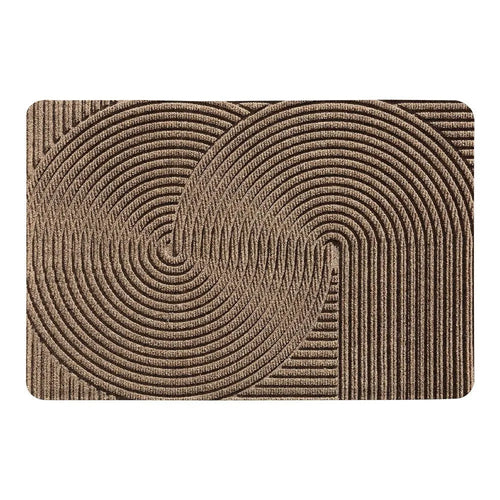 Cartoon alien pattern floor mat in modern simple style with wire ring border, 60x90cm.