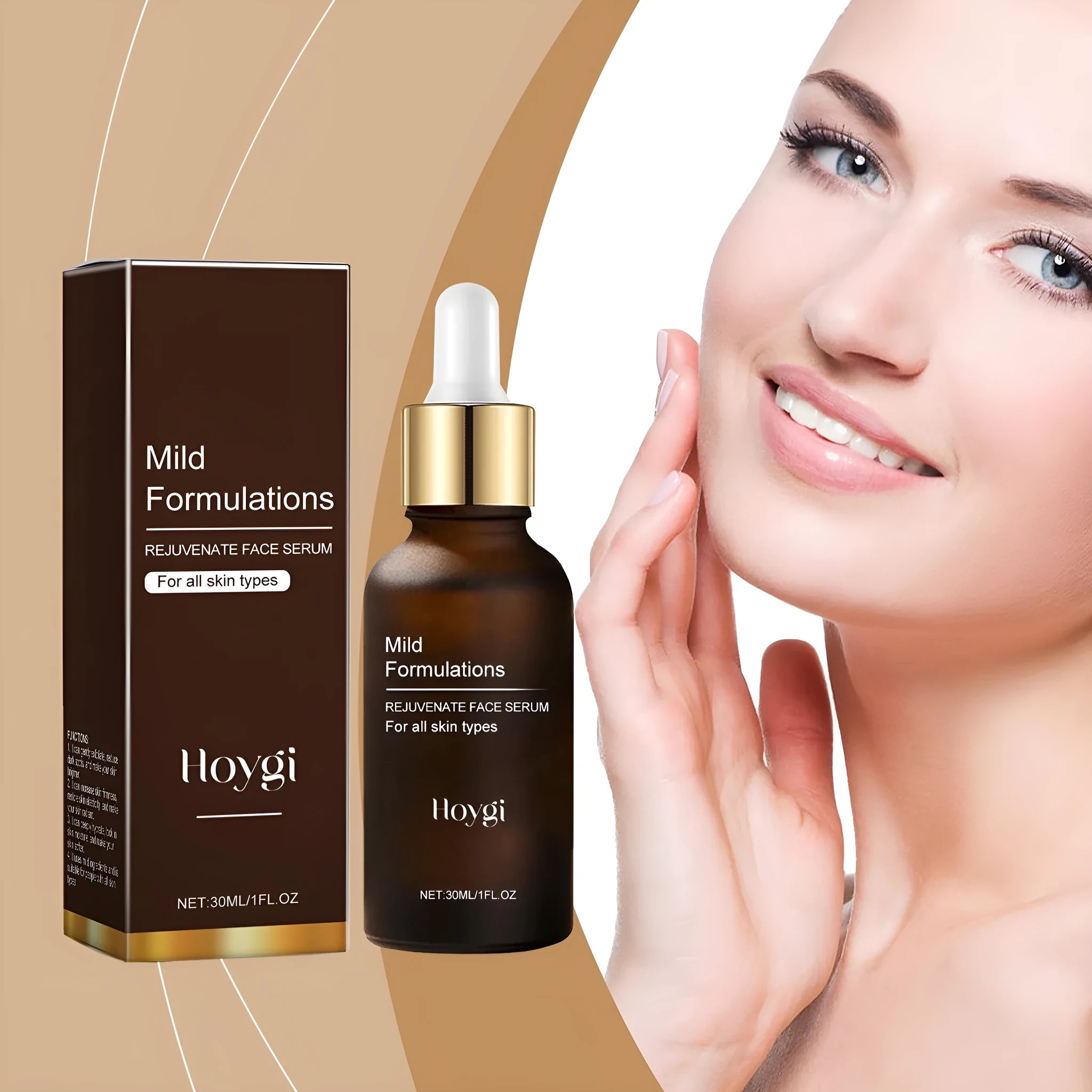 30ml bottle of facial skin care essence with hyaluronic acid and arbutin.