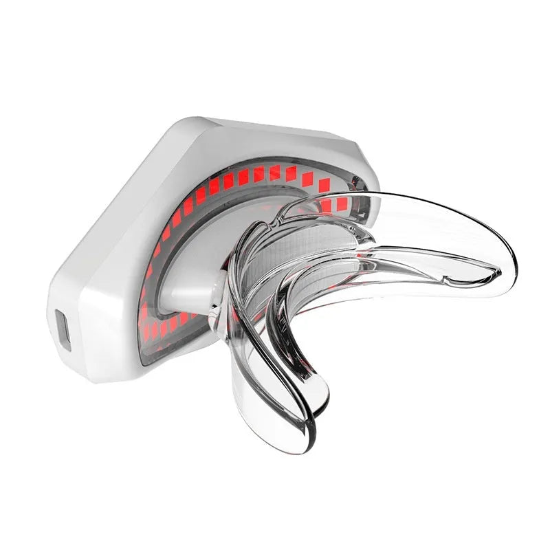White plastic red light lip care instrument with 450mAh battery